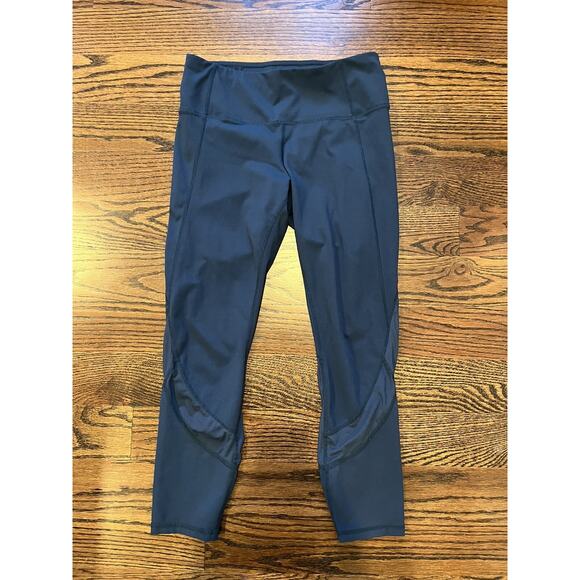 90 Degree By Reflex Pants - 90 Degree by Reflex womens mesh contrast Performance Capri Leggings Sz. M